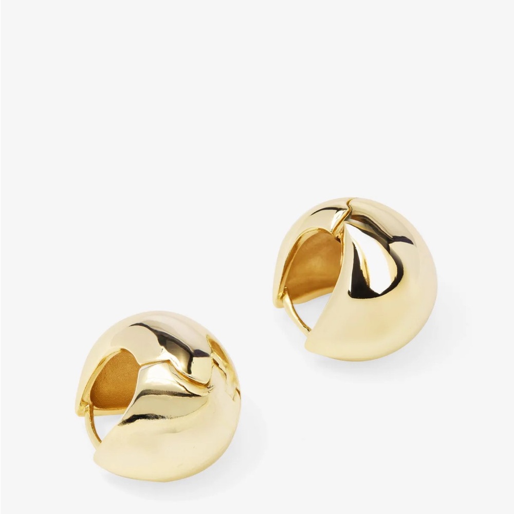 Melinda Maria Gold Crescent Earrings